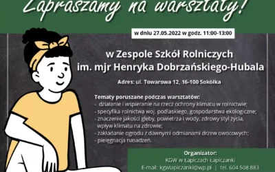 Warsztaty w Zespole Szkół Rolniczych im. mjr Henryka Dobrzańskiego – Hubala